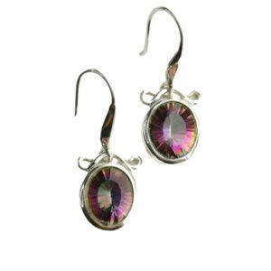 Mystic Topaz drop earrings in Sterling Silver NEW